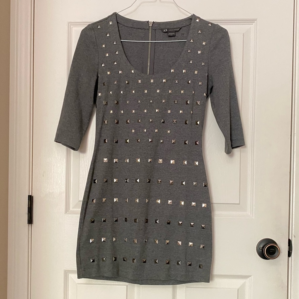 Grey Studded Armani Exchange Dress